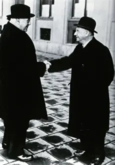 Handshake Prints: Sir Henry Hallett Dale and Otto Loewi. Creator: Unknown
