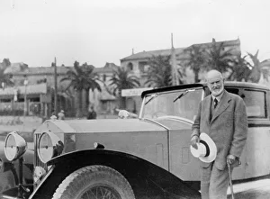 Royce Prints: Sir Henry Royce, with Rolls-Royce car