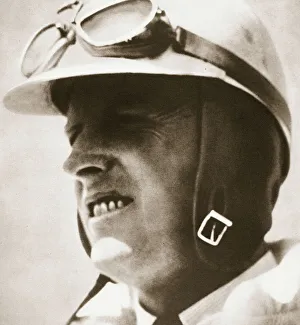 Sir Henry Segrave, American-born British world speed record driver, 1930
