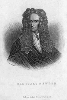 Sir Isaac Newton, English mathematician, astronomer and physicist, (19th century). Artist: J Scott