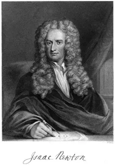 Sir Isaac Newton, English mathematician, astronomer and physicist, (19th century). Artist: W Holl