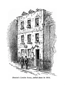 Sir Isaac Collection: Sir Isaac Newtons house, London, (20th century)