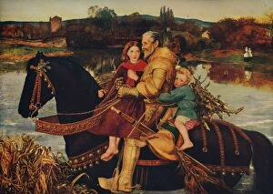 Alfred Yockney Collection: Sir Isumbras at the Ford, 1857, (c1915). Artist: John Everett Millais