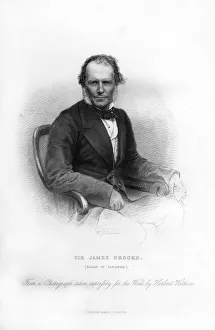 Rajah Prints: Sir James Brooke, Rajah of Sarawak, 19th century. Artist: WJ Edwards