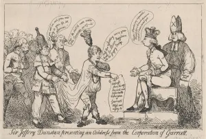 Brook Prints: Sir Jeffery Dunstan Presenting an Address from the Corporation of Garratt, De