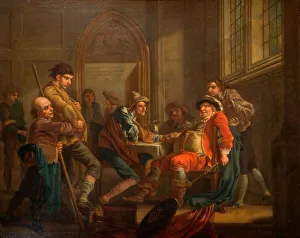 Shakespearean Collection: Sir John Falstaff Raising Recruits, 1765. Creator: Francis Hayman