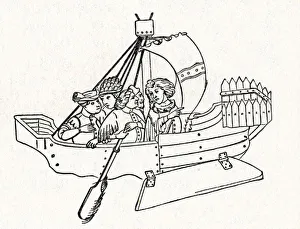 Mandeville Prints: Sir John Mandeville on his Travels, (1430), 1912. Artist: TC and EC Jack