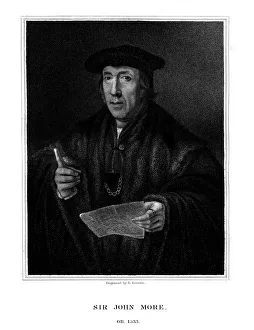 Scriven Prints: Sir John More, English lawyer, (1826). Artist: E Scriven