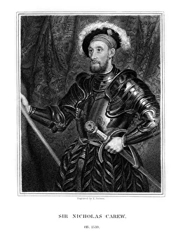 Scriven Prints: Sir Nicholas Carew, (1823). Artist: E Scriven