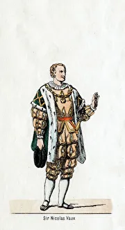 Sir Nicholas Vaux, costume design for Shakespeares play, Henry VIII, 19th century