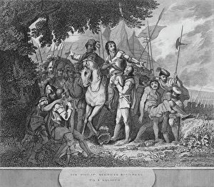 Sir Philip Prints: Sir Philip Sidneys Kindness to a Soldier, 1815