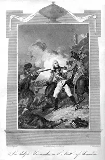 Sir Ralph Abercrombie (1734-1801) in the Battle of Alexandria, 1816. Creator: T Wallis