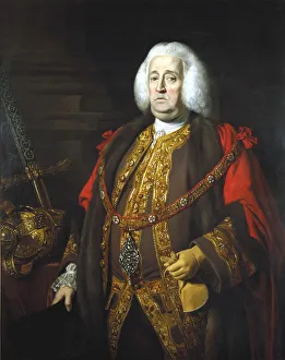 Chain Of Office Gallery: Sir Robert Kite, Lord Mayor 1766, c 1766. Artist: Nathaniel Dance-Holland