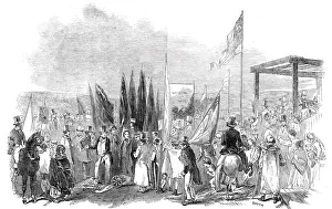 2nd Baronet Prints: Sir Robert Peel raising the first turf of the Trent Valley Railway, 1845