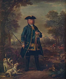 Earl Of Orford Gallery: Sir Robert Walpole wth Hounds, c18th century. Artist: John Wooton