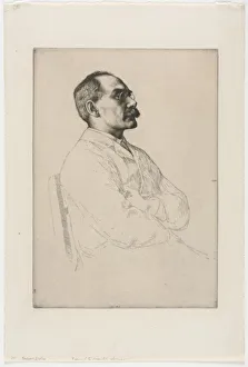Sir Rudyard Kipling, 1898. Creator: William Strang (British, 1859-1921)