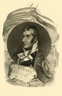 Sir Sidney Smith, who with 300 British Sailors, defended the Breach of Acre, (1764-1840), 1816