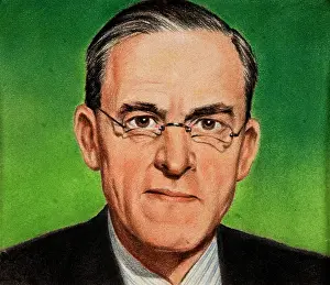 Labour Party Prints: Sir Stafford Cripps, c1944. Creators: William Timym, Central Office of Information