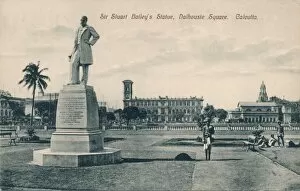 Urban Gallery: Sir Stuart (Steuart) Baileys Statue, Dalhousie Square, Calcutta, c1910
