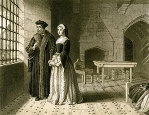 John Rogers Prints: Sir Thomas More (1478-1535) and his daughter, Margaret, 19th century. Artist: R Anderson