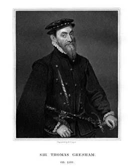Sir Thomas Gresham, English merchant and financier, (1823). Artist: R Cooper