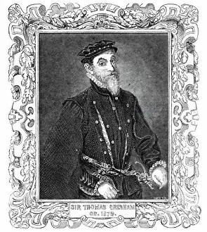 Sir Thomas Gresham - from the painting in Mercers Hall, 1844. Creator: Unknown