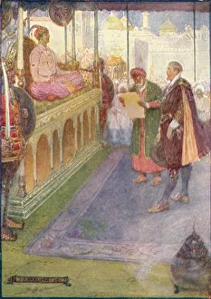Sir Thomas Stood Before The Mogul, c1908, (c1920). Artist: Joseph Ratcliffe Skelton Sir Thomas Stood Before The Mogul, c1908, (c1920). Artist: Joseph Ratcliffe Skelton