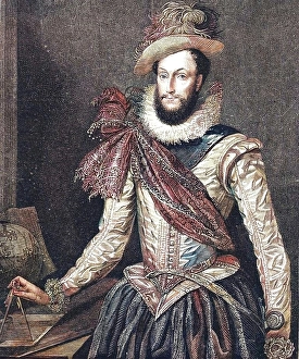 Adventurer Prints: Sir Walter Raleigh, 1588, 1888