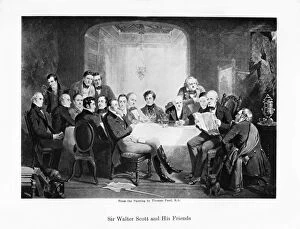 Thinker Gallery: Sir Walter Scott and his friends, c1849