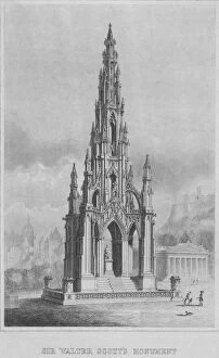 Sir Walter Collection: Sir Walter Scotts Monument, c1849-1853. Creator: William Home Lizars