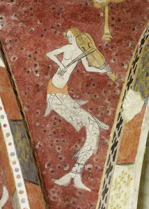 Siren playing music, First Half of 14th cen