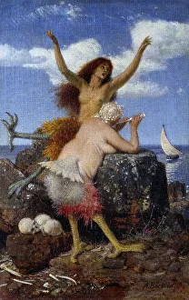 Tempera On Canvas Collection: Sirens, 1875