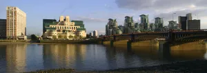 Office Building Collection: The SIS Building from across the River Thames, London