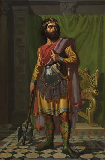 Visigoths Prints: Sisebut, Visigothic King, 1854. Artist: Roca y Delgado, Mariano de la (1825-1872)
