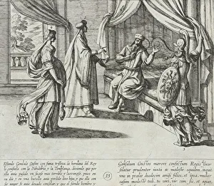 Tempesta Antonio Prints: The Sister of Almanzor Consoles Gonzalo Gustos, 1612. Creator: Antonio Tempesta