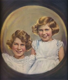 Queen Elizabeth Ii Gallery: The Sister Princesses, c1934, (1937)