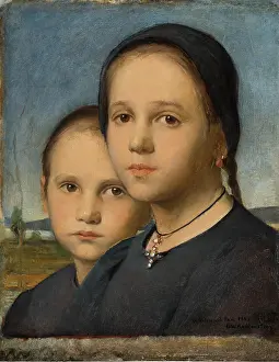 1900 Prints: The Sisters, 1900. Creator: Ottilie Wilhelmine Roederstein