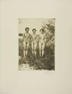 Three Sisters, 1913. Creator: Anders Leonard Zorn