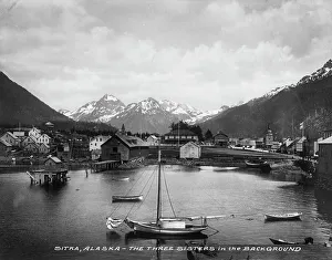 Three Sisters Prints: Three Sisters Mts. (background), between c1900 and c1930. Creator: Unknown