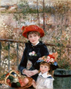 Buttonhole Prints: Two Sisters (On the Terrace), 1881. Artist: Pierre-Auguste Renoir