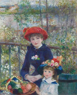 Renoir Pierre Auguste Prints: Two Sisters (On the Terrace), 1881. Creator: Pierre-Auguste Renoir