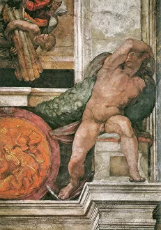 Images Dated 15th February 2011: Detail of the Sistine Chapel ceiling in the Vatican, 1508-1512
