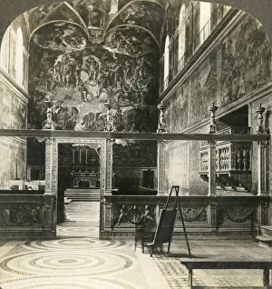 Easel Prints: Sistine Chapel in the Vatican where the Pope is crowned