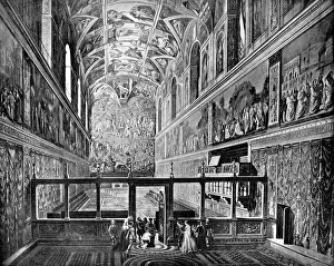 John L John Lawson Prints: Sistine Chapel, Vatican, Rome, 1893. Artist: John L Stoddard