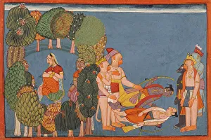 Sita Prints: Sita in the Forest Grove (left); Rama and Lakshmana Stricken (right)