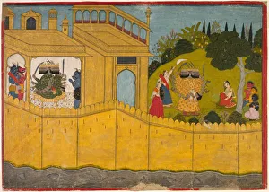 Guler Prints: Sita in the Garden of Lanka, From the Ramayana epic of Valmiki, c. 1725. Creator: Unknown