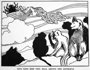 Dropping Prints: Sita Lets Her Veil Fall among the Monkeys, 1925