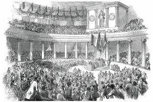 St Pauls Church Prints: Sitting of the Peace Congress in the Paul's-Kirche
