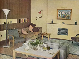 Alcove Prints: Sitting room designed by Sege Chermayeff, c1941. Artist: Serge Chermayeff