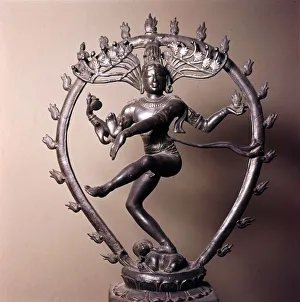 Madras Prints: Siva as Lord of the Dance, Indian Bronze From Madras, (Chola Dynasty), 10th centur